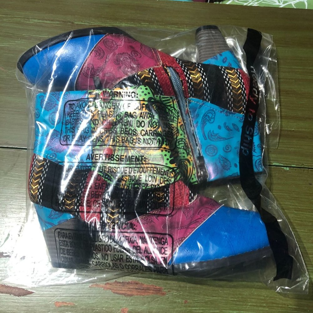 Colorful Patterned Ankle Boots - Picture 7 of 8